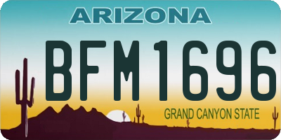 AZ license plate BFM1696