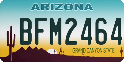 AZ license plate BFM2464