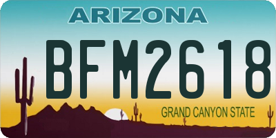 AZ license plate BFM2618
