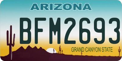 AZ license plate BFM2693