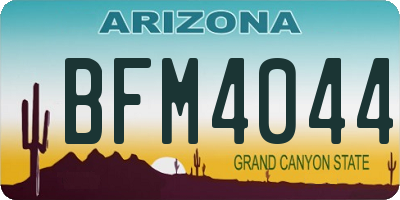 AZ license plate BFM4044