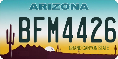 AZ license plate BFM4426