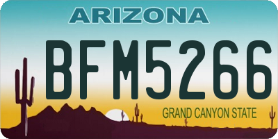 AZ license plate BFM5266
