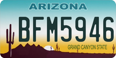 AZ license plate BFM5946