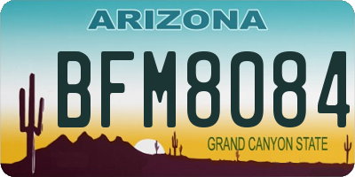 AZ license plate BFM8084