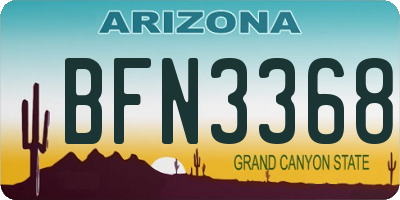 AZ license plate BFN3368