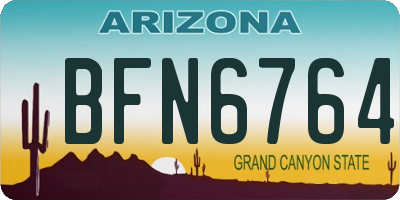 AZ license plate BFN6764