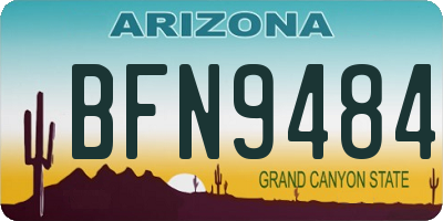 AZ license plate BFN9484