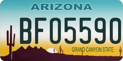 AZ license plate BFO5590