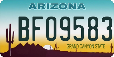 AZ license plate BFO9583