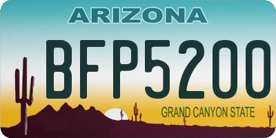 AZ license plate BFP5200