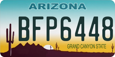 AZ license plate BFP6448