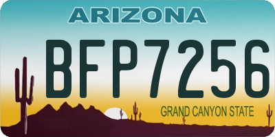 AZ license plate BFP7256