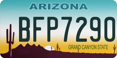 AZ license plate BFP7290