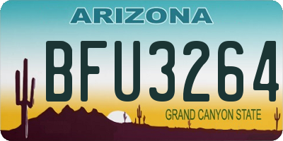 AZ license plate BFU3264