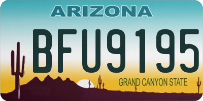 AZ license plate BFU9195