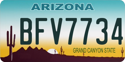 AZ license plate BFV7734