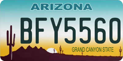 AZ license plate BFY5560