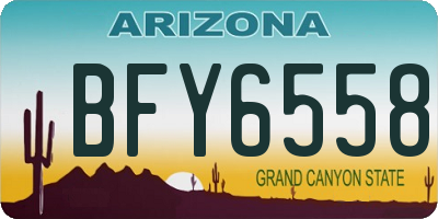 AZ license plate BFY6558