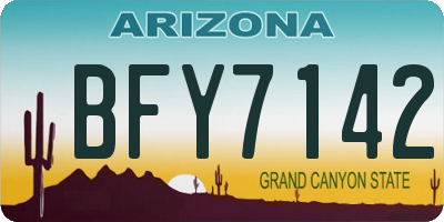 AZ license plate BFY7142