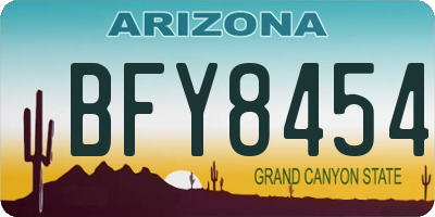 AZ license plate BFY8454