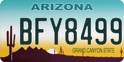 AZ license plate BFY8499