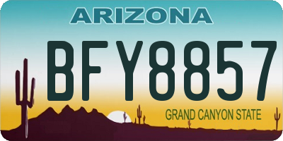AZ license plate BFY8857