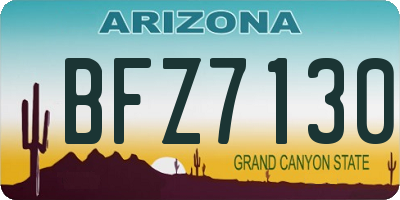 AZ license plate BFZ7130