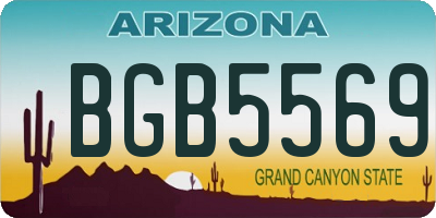 AZ license plate BGB5569