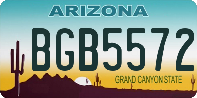 AZ license plate BGB5572