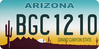 AZ license plate BGC1210
