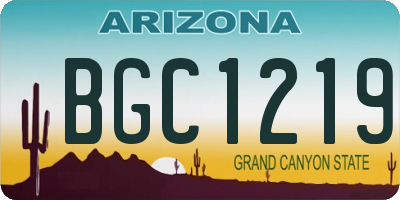 AZ license plate BGC1219