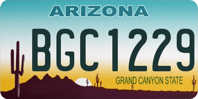 AZ license plate BGC1229