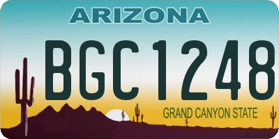 AZ license plate BGC1248