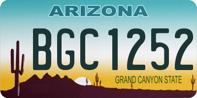 AZ license plate BGC1252