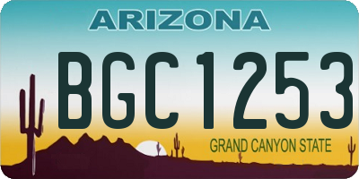 AZ license plate BGC1253