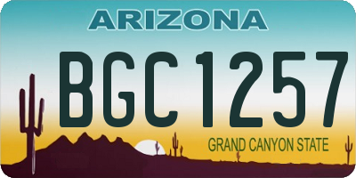 AZ license plate BGC1257