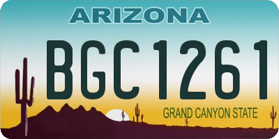 AZ license plate BGC1261