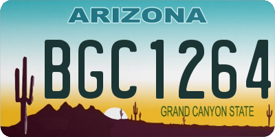 AZ license plate BGC1264