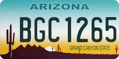 AZ license plate BGC1265
