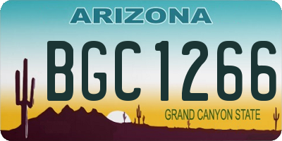 AZ license plate BGC1266