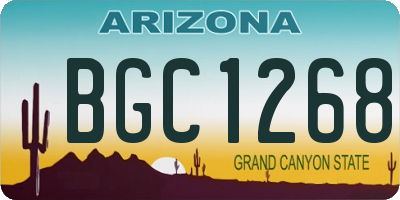 AZ license plate BGC1268