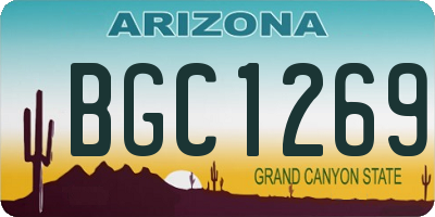 AZ license plate BGC1269
