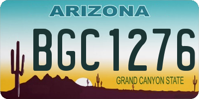 AZ license plate BGC1276