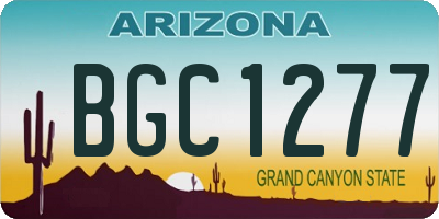 AZ license plate BGC1277