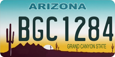 AZ license plate BGC1284