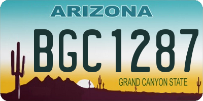 AZ license plate BGC1287
