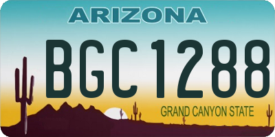 AZ license plate BGC1288