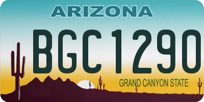 AZ license plate BGC1290