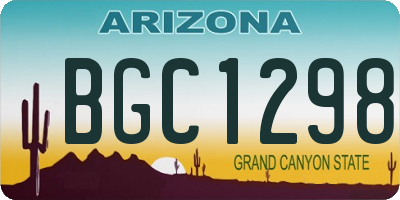 AZ license plate BGC1298